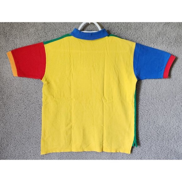 Vintage Brooks Brothers Colorblock Logo Polo Shirt Size Medium 100% Cotton - Picture 10 of 11